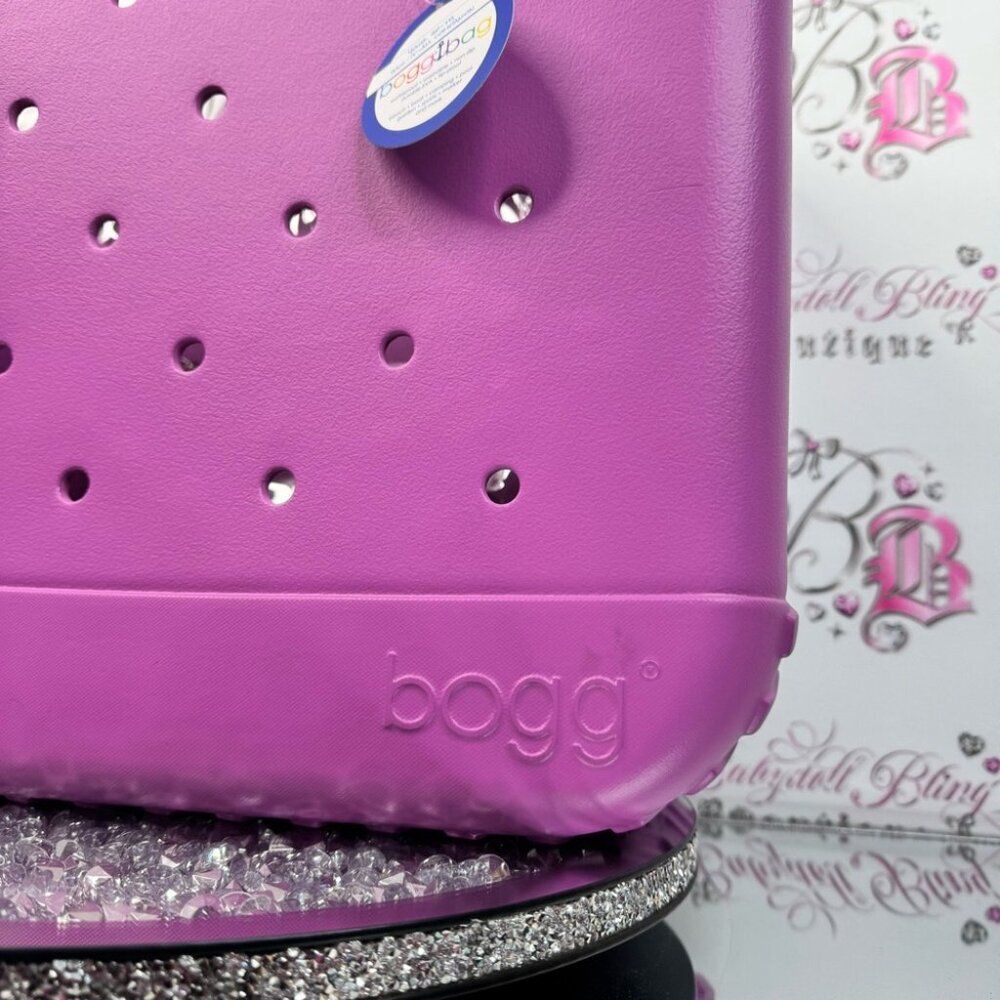 Bogg Bag large Purple Tote raspberry rare discontinued color sherbet purple pink - Picture 10 of 11